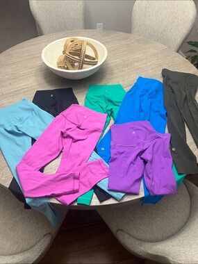 lululemon athletic Women’sLeggings Pack - Pink, Purple, Blue, Teal, Black, Olive